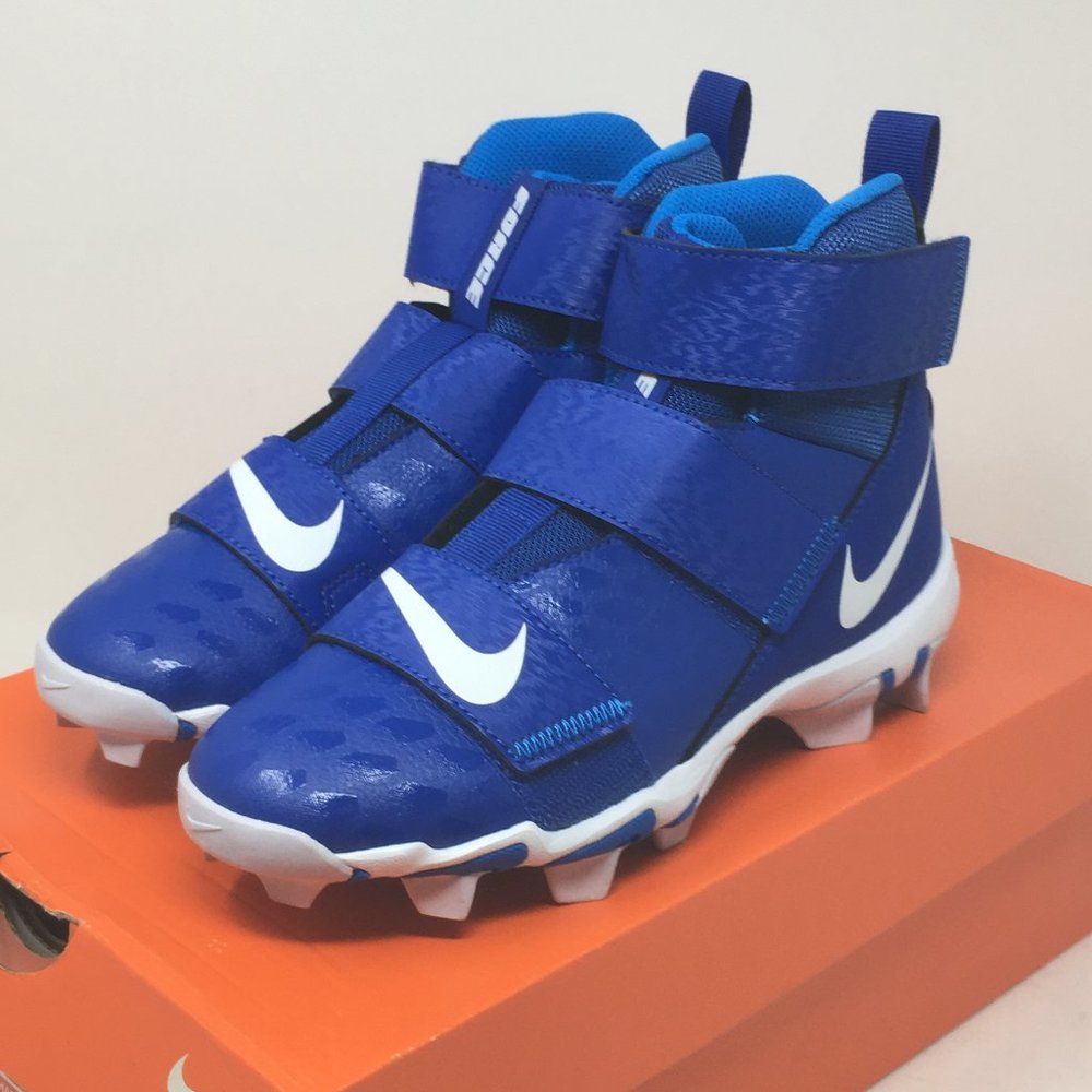 New Nike Force Savage Cleats Boy's Size 3.5 Blue